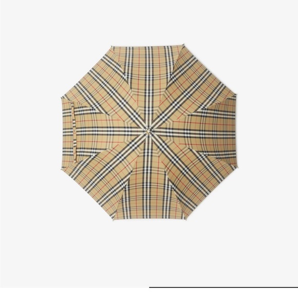 Burberry Beige and Black Plaid Umbrella - Picture 1 of 8